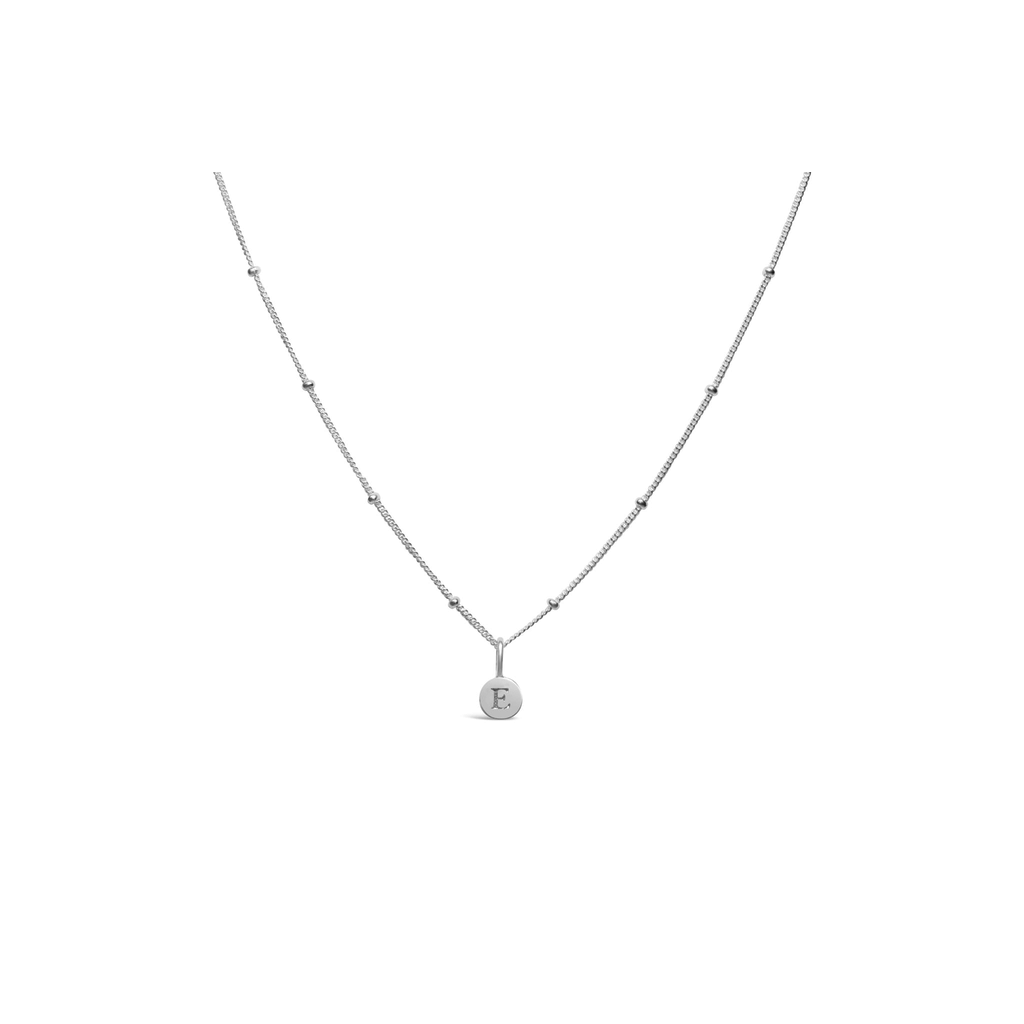Stia Stia Jewelry Love Letters - Mini Disk Letter Necklace/E