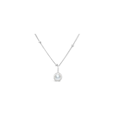 Stia Jewelry CZ Bezel Necklace - Pearl/June