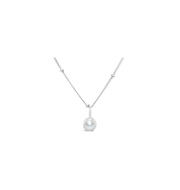 Stia Jewelry CZ Bezel Necklace - Pearl/June