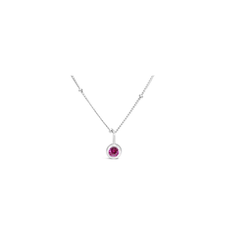 Stia Jewelry CZ Bezel Necklace - Ruby/July