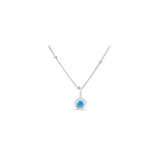 Stia Jewelry CZ Bezel Necklace - Zircon/December