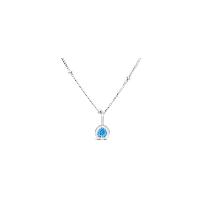 Stia Jewelry CZ Bezel Necklace - Zircon/December