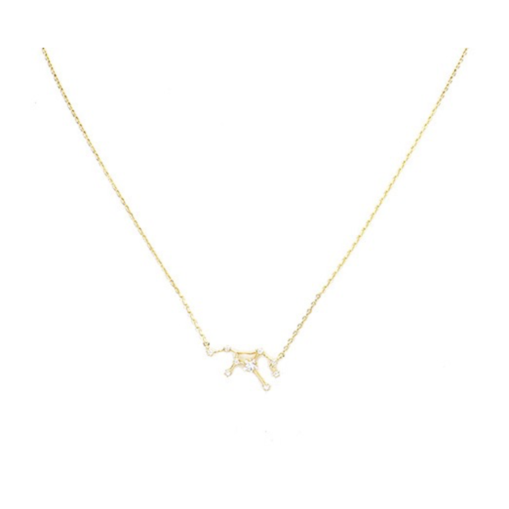 Initial Reaction Constellation Necklace - Virgo/Gold