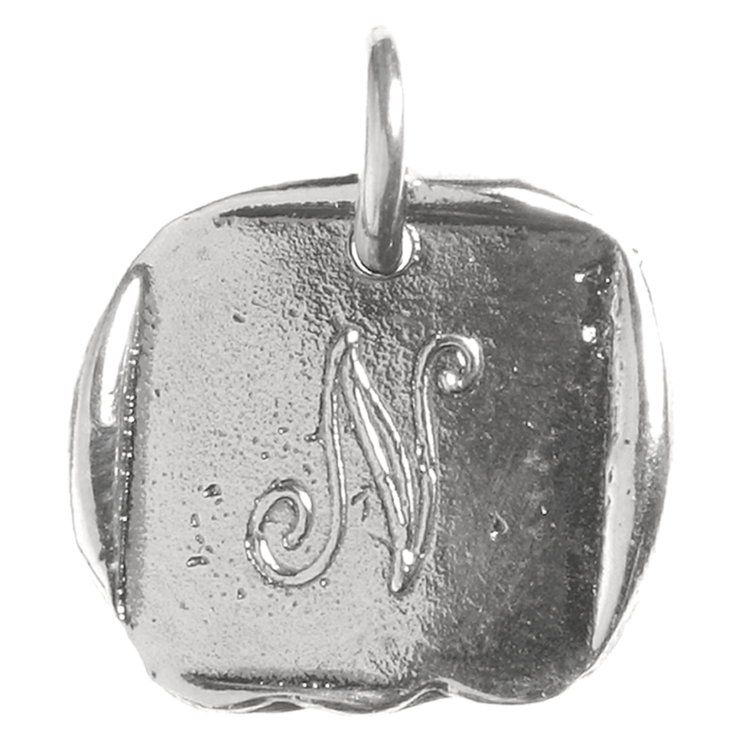 Waxing Poetic Waxing Poetic Baby Insignia Charm- Silver- Letter N