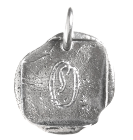 Waxing Poetic Baby Insignia Charm- Silver- Letter O