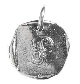 Waxing Poetic Baby Insignia Charm- Silver- Letter P