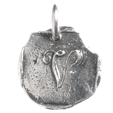 Waxing Poetic Waxing Poetic Baby Insignia Charm- Silver- Letter V