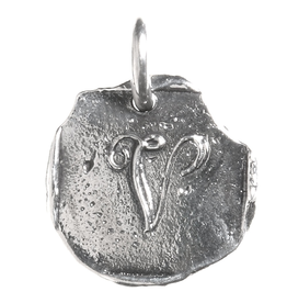Waxing Poetic Baby Insignia Charm- Silver- Letter V