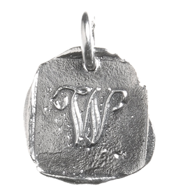 Waxing Poetic Baby Insignia Charm- Silver- Letter W