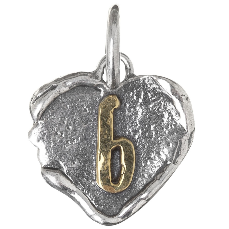 Waxing Poetic Heart Insignia-Brass/Silver-B