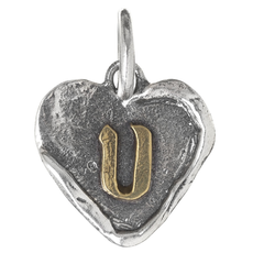 Waxing Poetic Heart Insignia-Brass/Silver-V