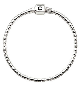 Chamilia Terrazzo  Silver Beaded Snap Bracelet (7.5 in.)-