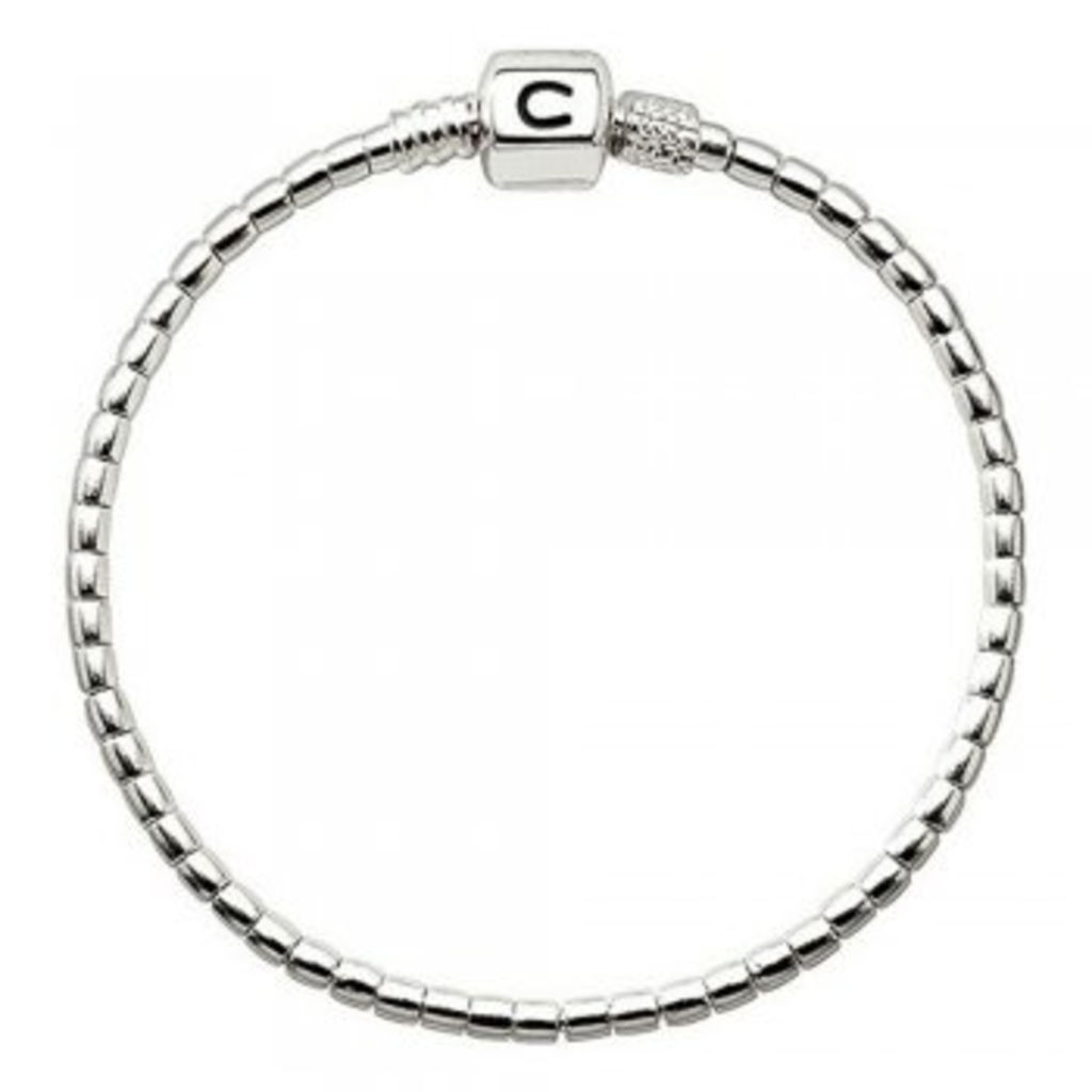 Chamilia Terrazzo  Silver Beaded Snap Bracelet (7.1 in.)