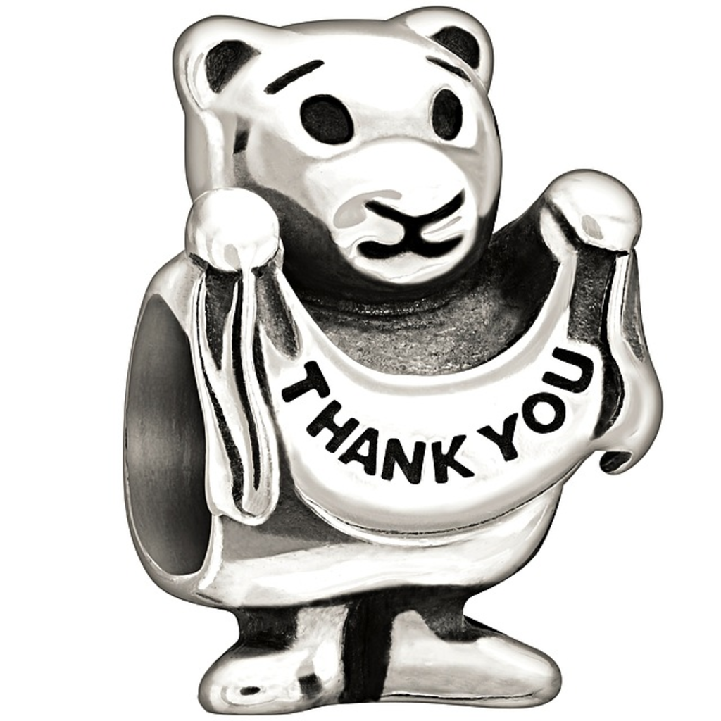 Chamilia Sterling Silver - Thank You Beary Much Disc - Retired - Tray 3