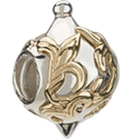 Chamilia Silver & 14K Gold - Gold Fleur de Lis Ornament - Retired - Tray 4