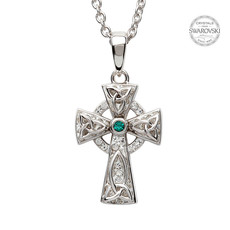 ShanOre ShanOre Celtic Trinity Knot Cross Adorned with Swarovski Crystal