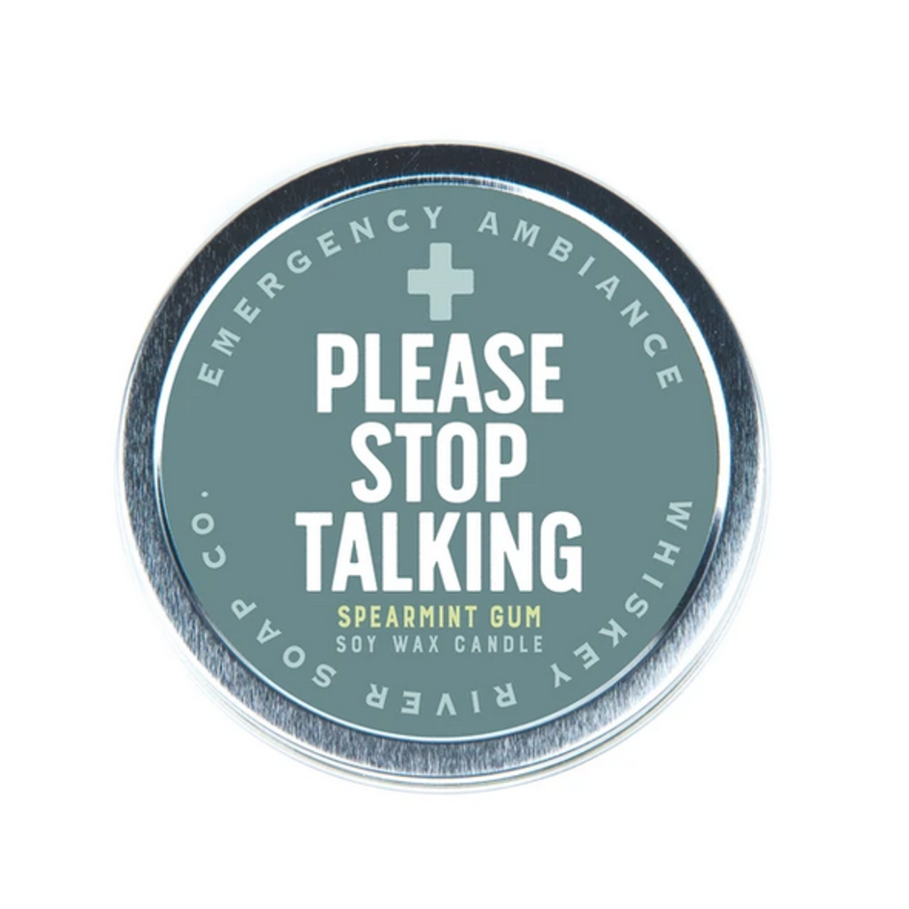 Whiskey River Soap Co. Whiskey River Soap Company - Please Stop Talking Tin Candle