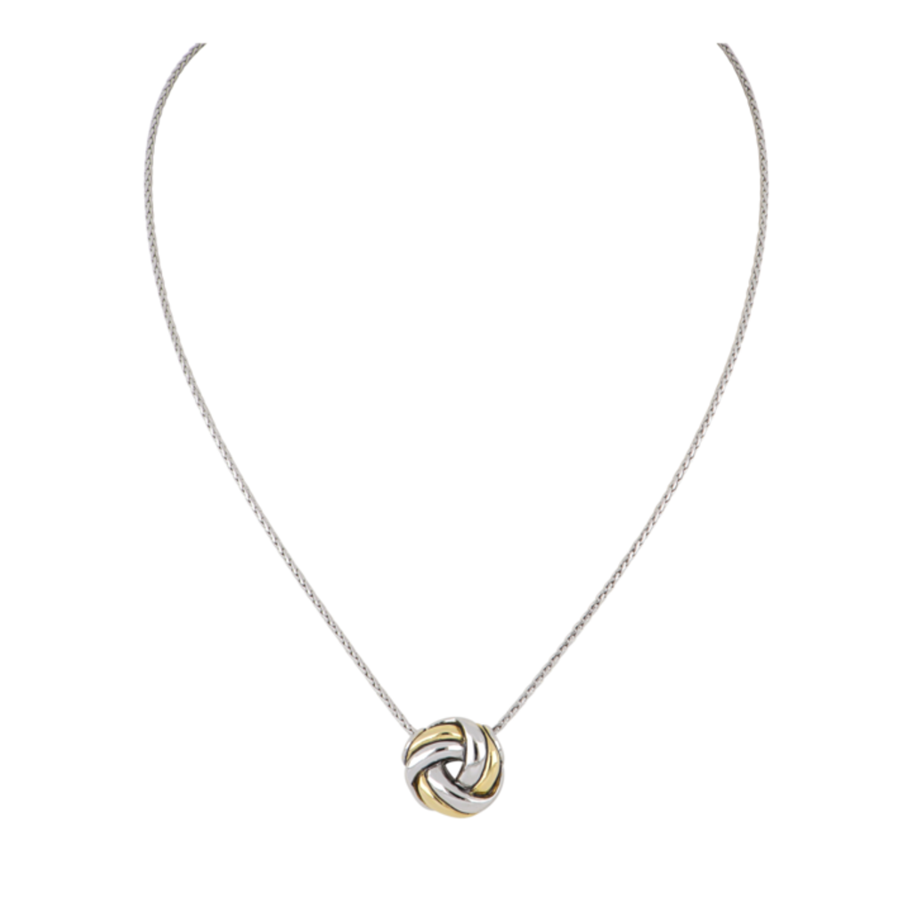 John Medeiros - Infinity Knot Two Tone Slider Necklace