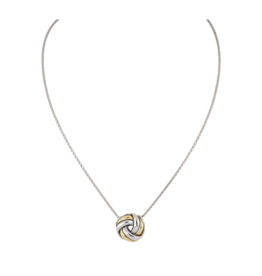 Infinity Knot Two Tone Slider Necklace