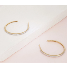 Ella Stein Head Turning Hoop Earrings .16 Diamond Weight - Gold