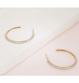 Head Turning Hoop Earrings .16 Diamond Weight - Gold