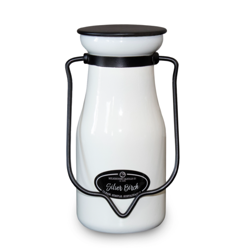 Milkhouse Candle Creamery Silver Birch Milkbottle Pint Candle