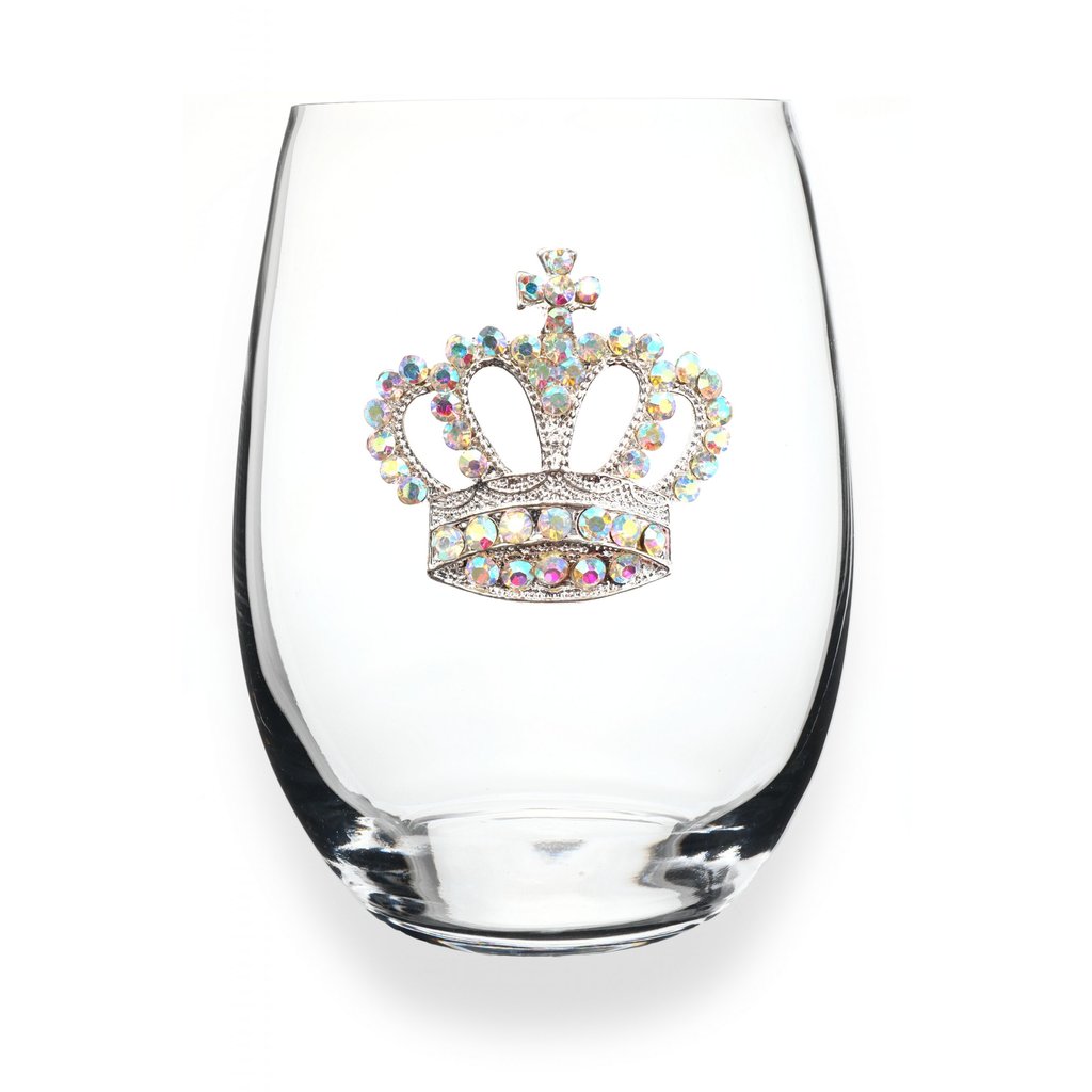 The Queen’s Jewels Aurora Borealis Crown Jeweled Stemless