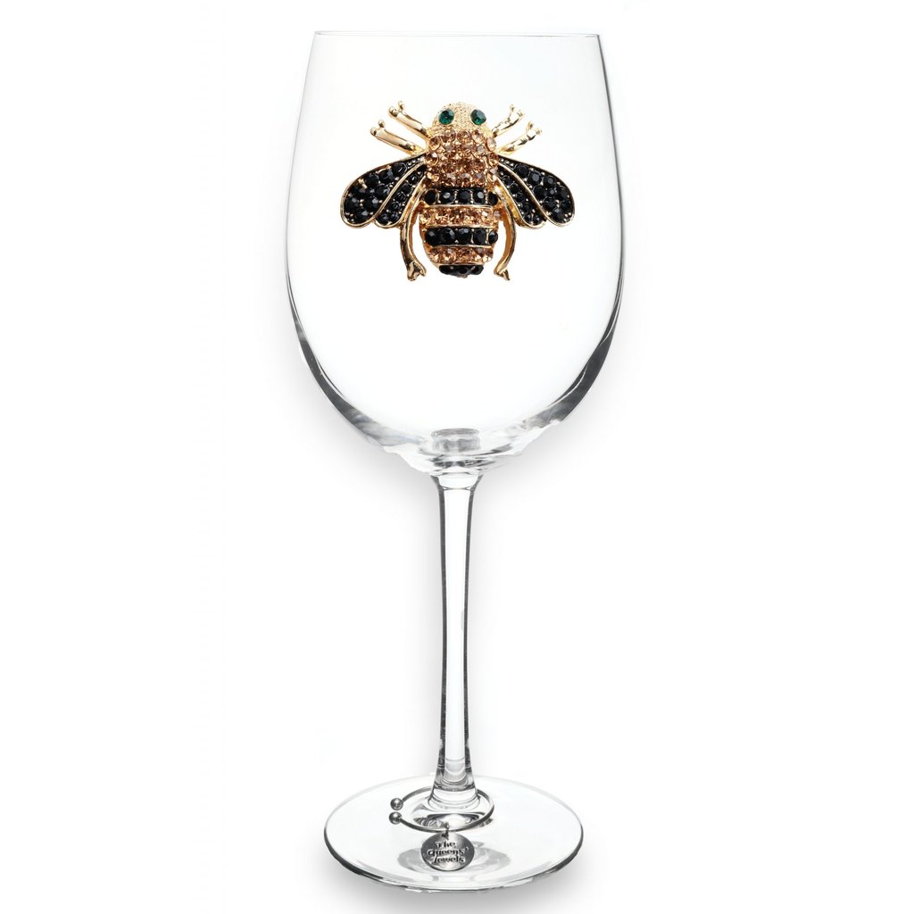 The Queen's Jewels Bee Stemmed Wine Glass