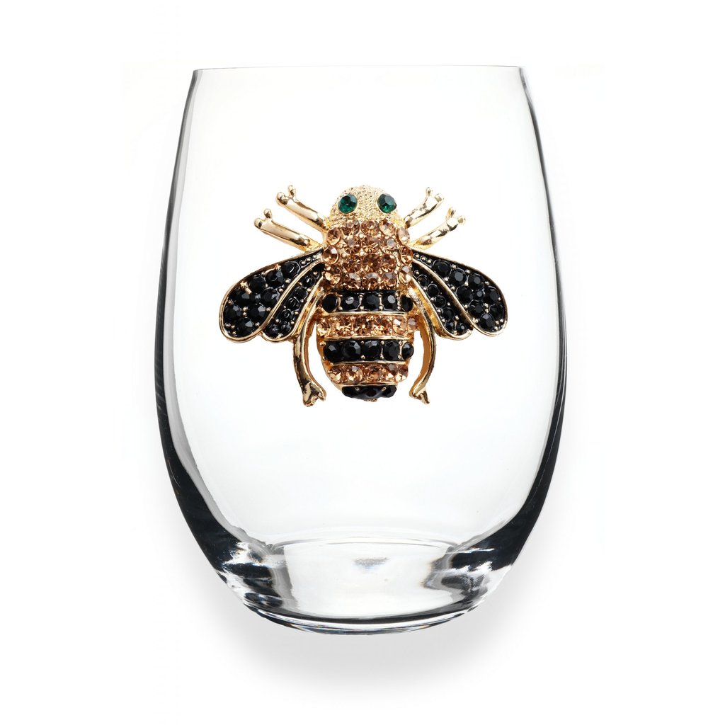 The Queen's Jewels Bee Stemless Wine Glass