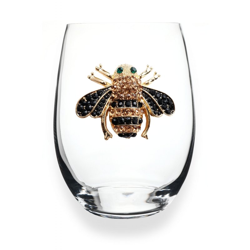 Bee Stemless Wine Glass
