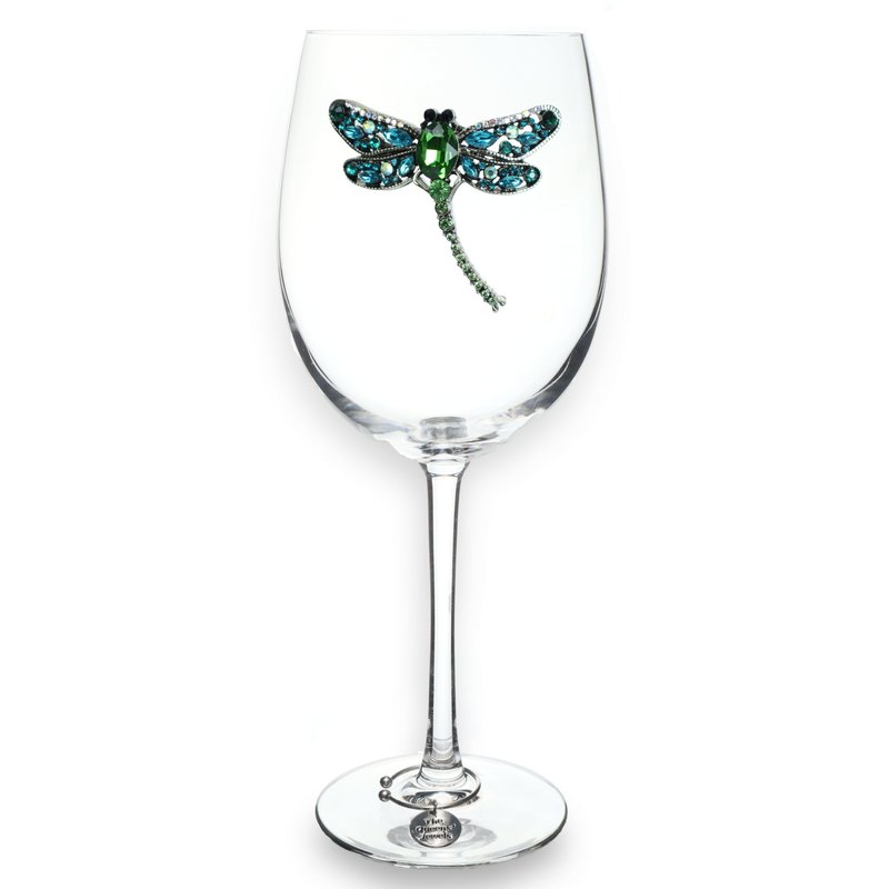 Dragonfly Stemmed Wine Glass