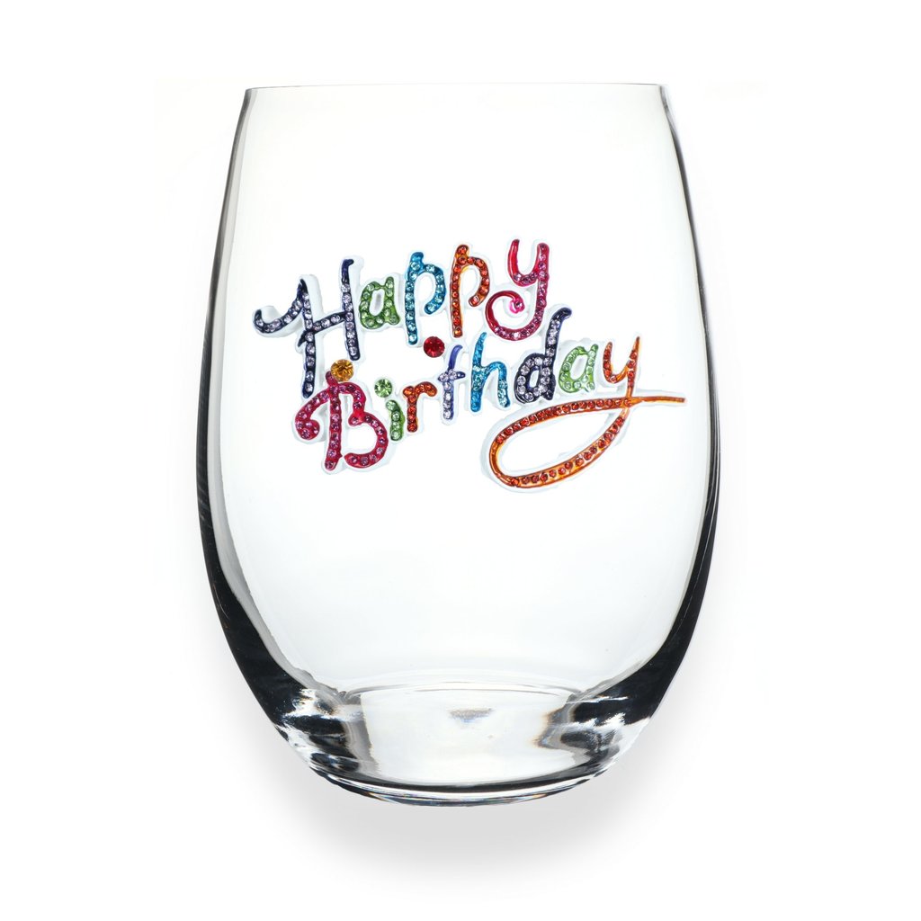 The Queen's Jewels The Queen’s Jewels Happy Birthday Stemless Wine Glass