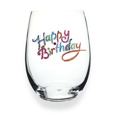 The Queen’s Jewels Happy Birthday Stemless Wine Glass