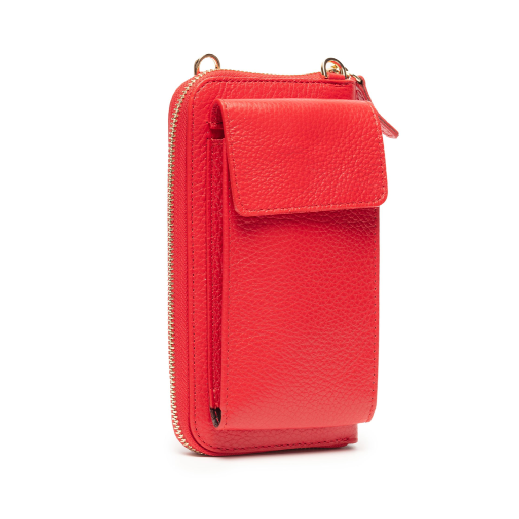 Handbag Elie Beaumont Phonebag in Red Leather
