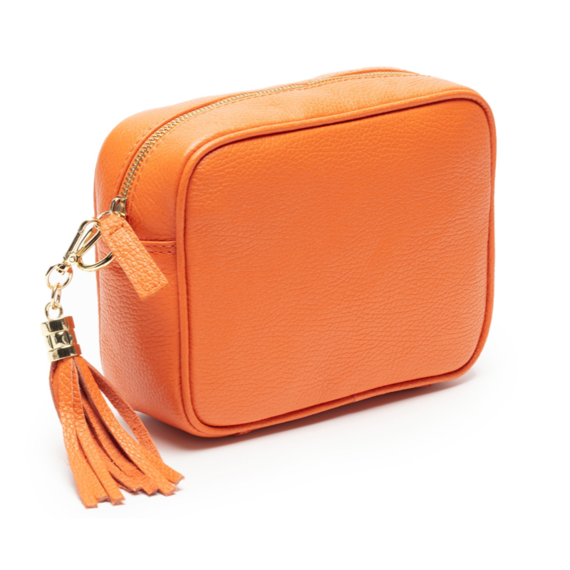 Handbag Crossbody Bag in Orange Leather