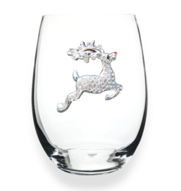 Reindeer Stemless Wine Glass