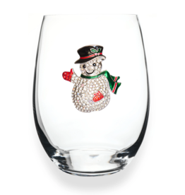 Snowman Stemless Wine Glass