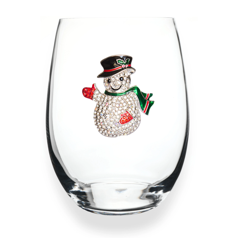 Snowman Stemless Wine Glass