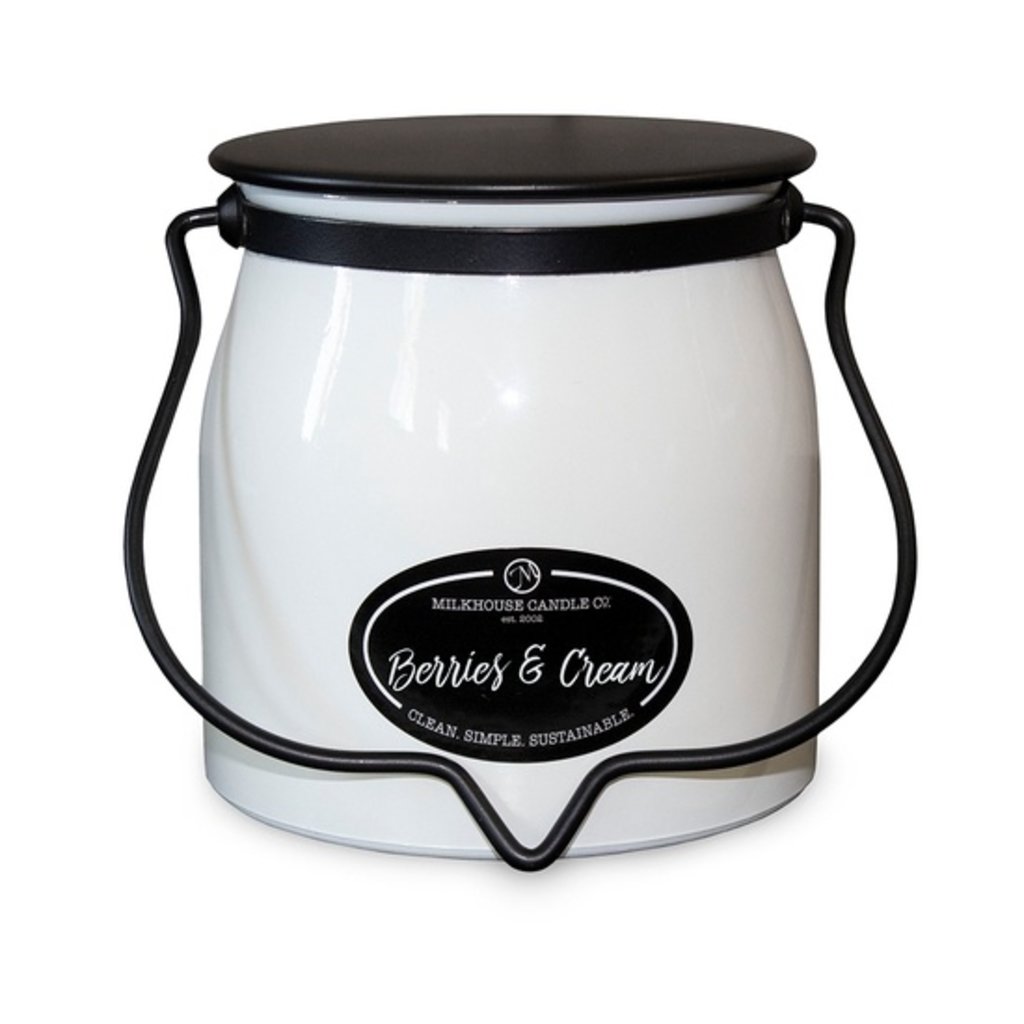 Milkhouse Candle Creamery Berries & Cream 16 oz Butter Jar Candle