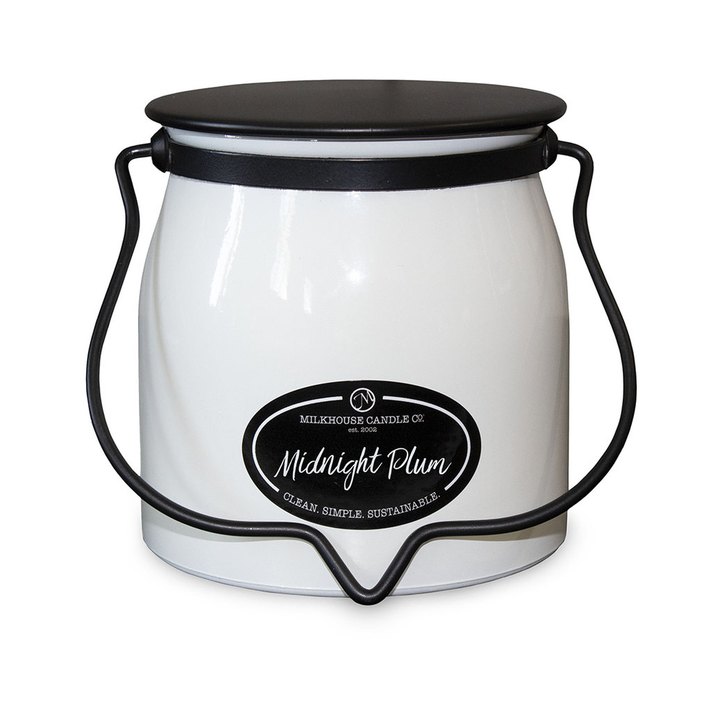 Milkhouse Candles Milkhouse Candle Creamery Midnight Plum 16 oz. Butter Jar Candle