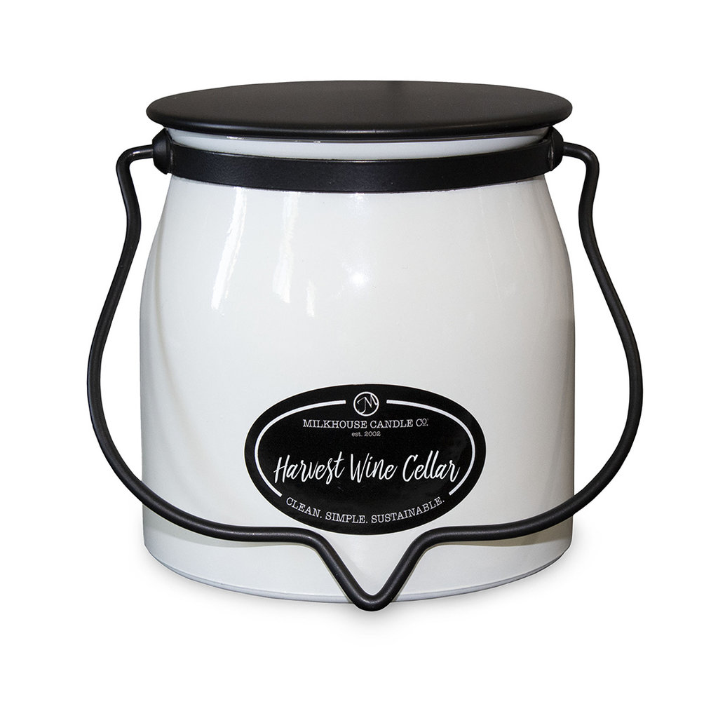 Milkhouse Candle Creamery Harvest Wine Cellar 16 oz. Butter Jar Candle