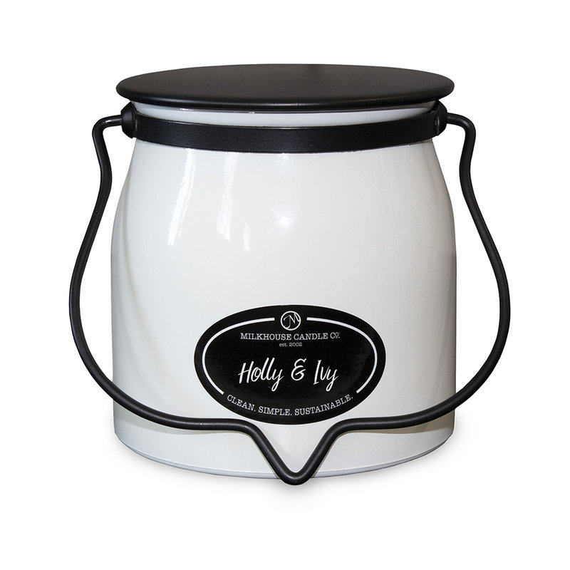 Holly & Ivy 16 oz. Butter Jar Candle