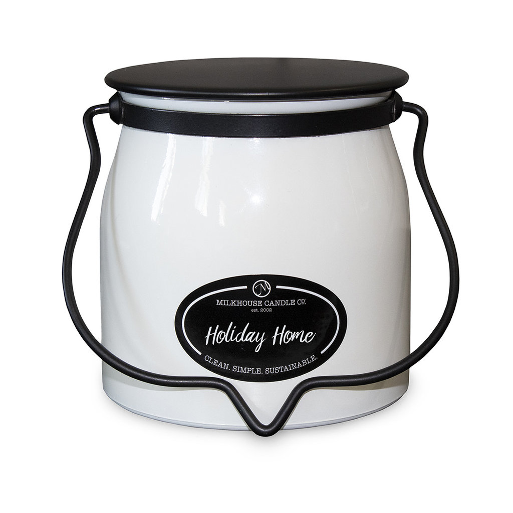 Milkhouse Candle Creamery Holiday Home 16 oz. Butter Jar Candle