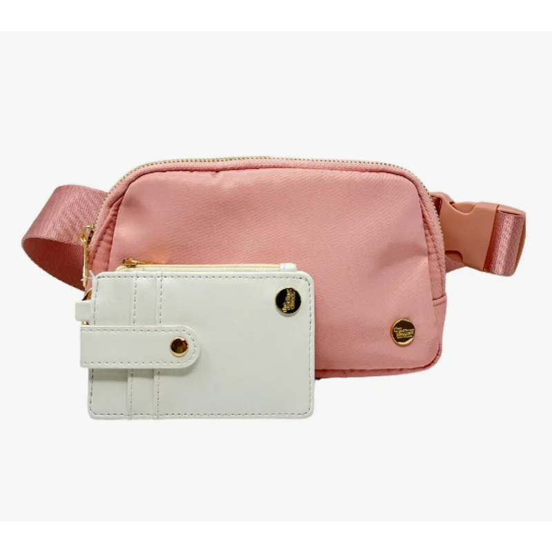 The Darling Effect Dusty Blush Belt Bag + Wallet