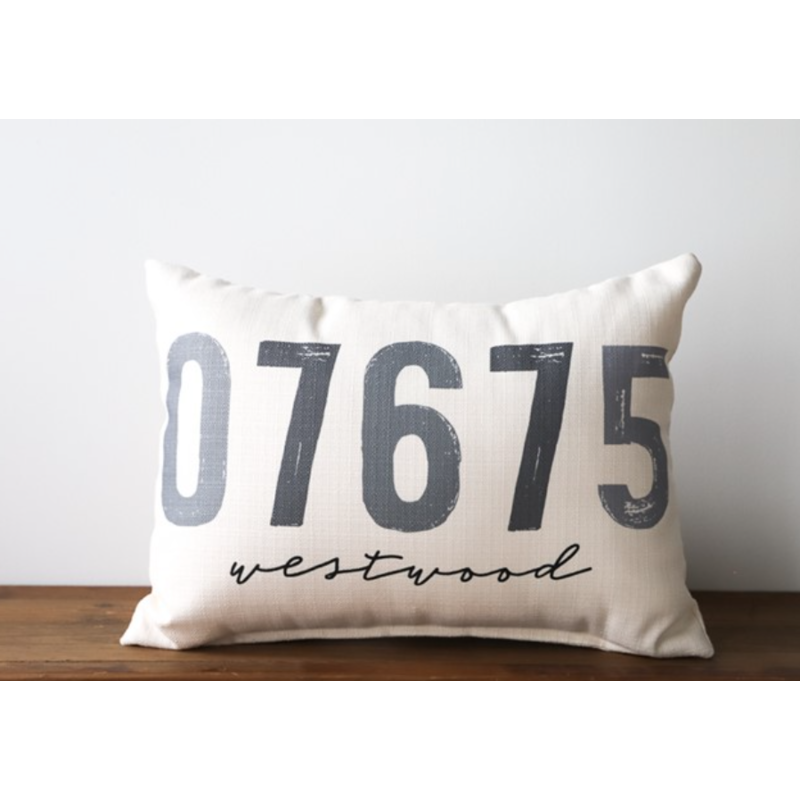 Little Birdie Gray Poster Zip Code Pillow