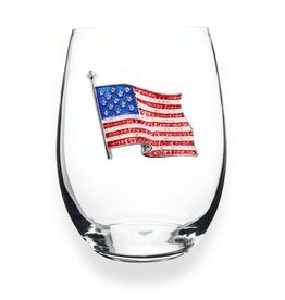 The Queen’s Jewels American Flag  Stemless