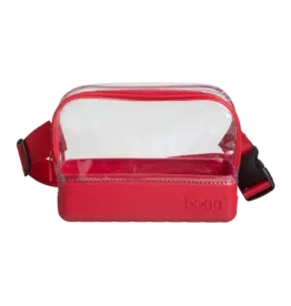 Clear Stadium Bag - Bright Red