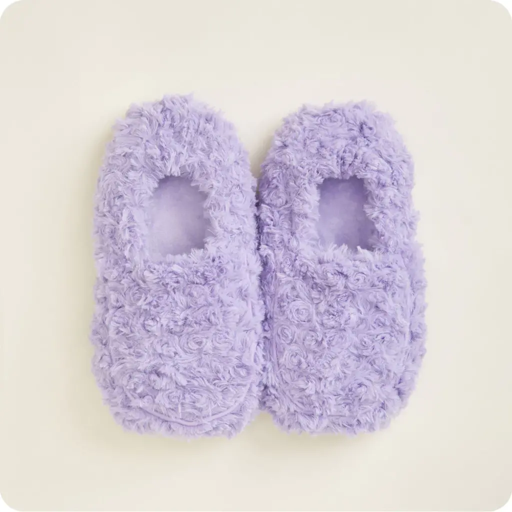 Warmies Curly Purple Slippers