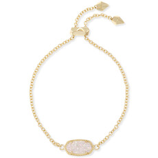 Kendra Scott Elaina Adjustable Bracelet in Gold  Iridescent Drusy