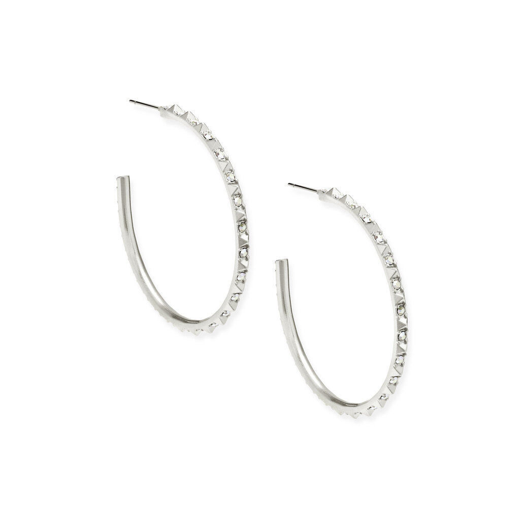 Kendra Scott Veronica Earrings in Silver Iridescent Crystal